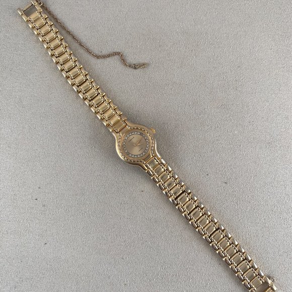 Vintage Ladies Seiko Lassale 18K Gold Plated Watch with Crystal Dial - Picture 3 of 7